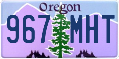 OR license plate 967MHT