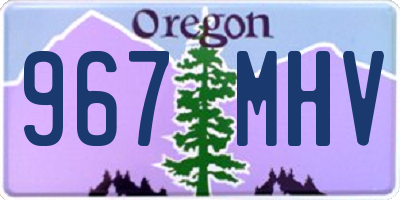 OR license plate 967MHV