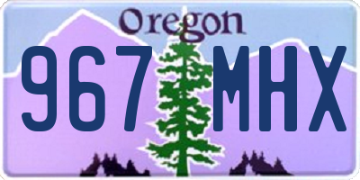 OR license plate 967MHX