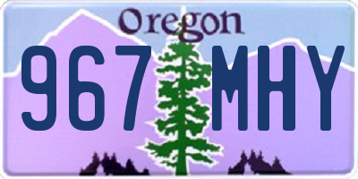 OR license plate 967MHY