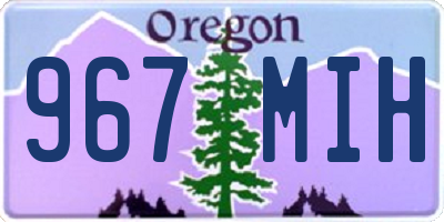 OR license plate 967MIH