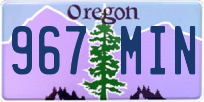 OR license plate 967MIN