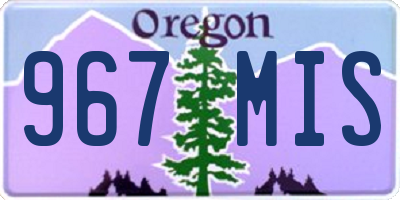 OR license plate 967MIS