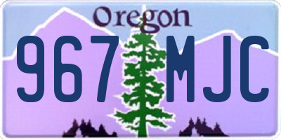 OR license plate 967MJC