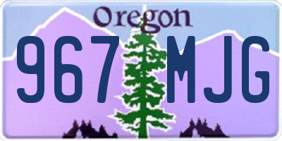 OR license plate 967MJG