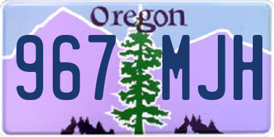 OR license plate 967MJH