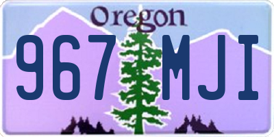 OR license plate 967MJI