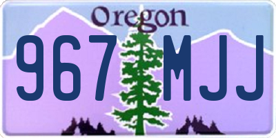 OR license plate 967MJJ