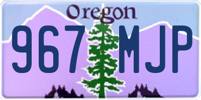 OR license plate 967MJP