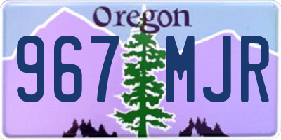 OR license plate 967MJR