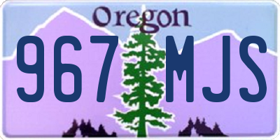 OR license plate 967MJS