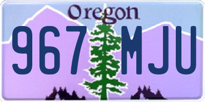 OR license plate 967MJU