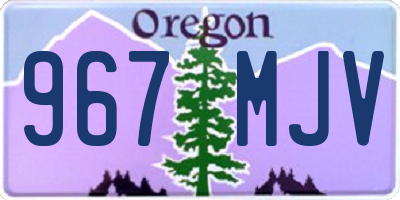 OR license plate 967MJV