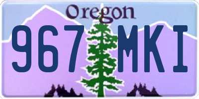 OR license plate 967MKI