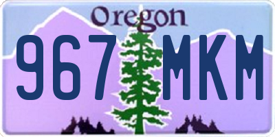 OR license plate 967MKM