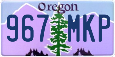 OR license plate 967MKP