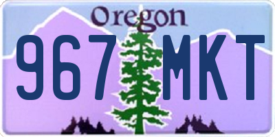 OR license plate 967MKT