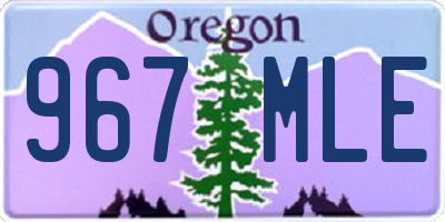 OR license plate 967MLE