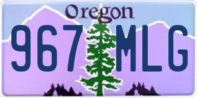 OR license plate 967MLG