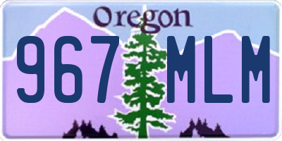 OR license plate 967MLM