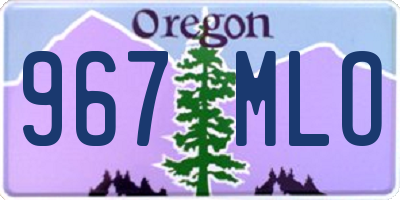 OR license plate 967MLO