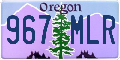 OR license plate 967MLR
