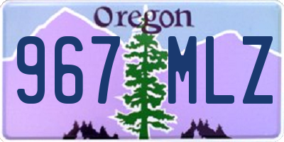 OR license plate 967MLZ