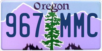OR license plate 967MMC