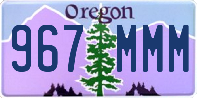 OR license plate 967MMM