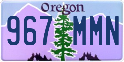 OR license plate 967MMN