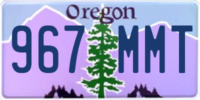 OR license plate 967MMT
