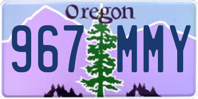 OR license plate 967MMY