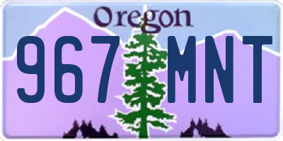 OR license plate 967MNT