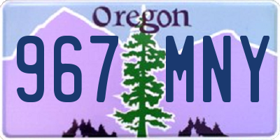 OR license plate 967MNY