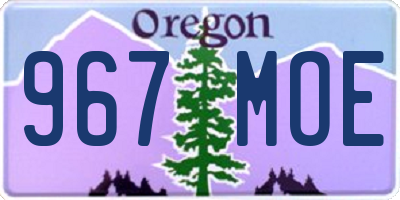 OR license plate 967MOE