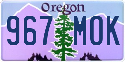 OR license plate 967MOK