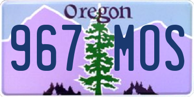OR license plate 967MOS