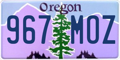 OR license plate 967MOZ