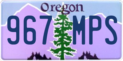 OR license plate 967MPS