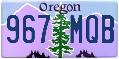 OR license plate 967MQB