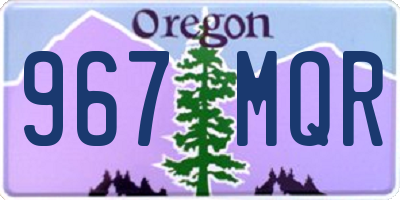 OR license plate 967MQR