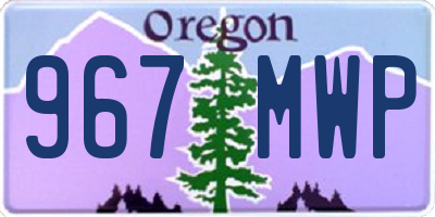 OR license plate 967MWP