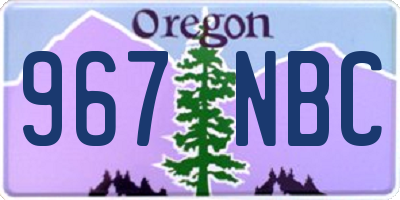 OR license plate 967NBC
