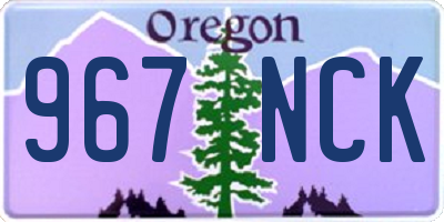 OR license plate 967NCK
