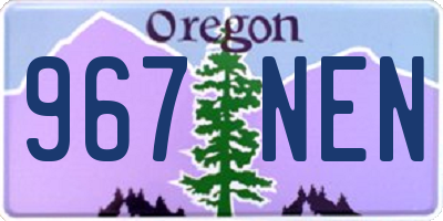 OR license plate 967NEN