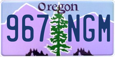 OR license plate 967NGM