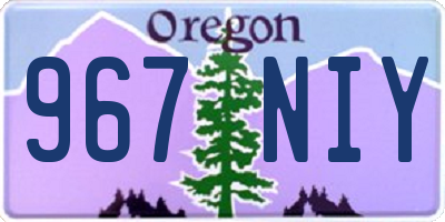 OR license plate 967NIY