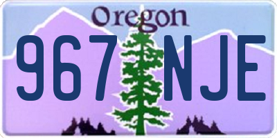 OR license plate 967NJE