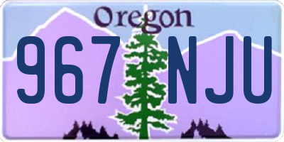 OR license plate 967NJU