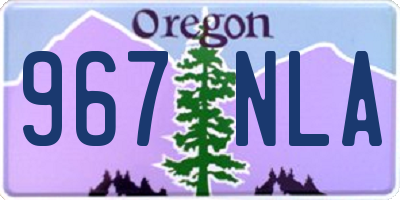 OR license plate 967NLA